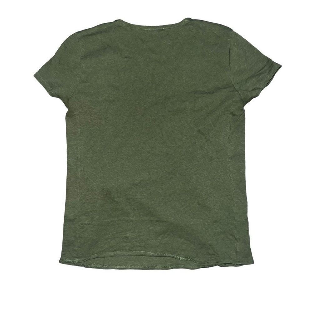 J BY JCREW Green 100% Cotton V-Neck Wrap Short Sleeve Top Size S - Picture 2 of 7